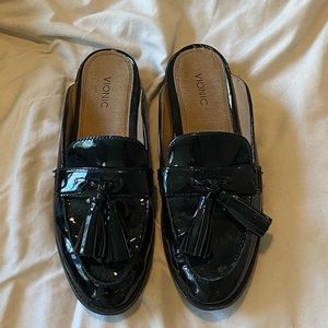 Patent Leather Loafer Slides